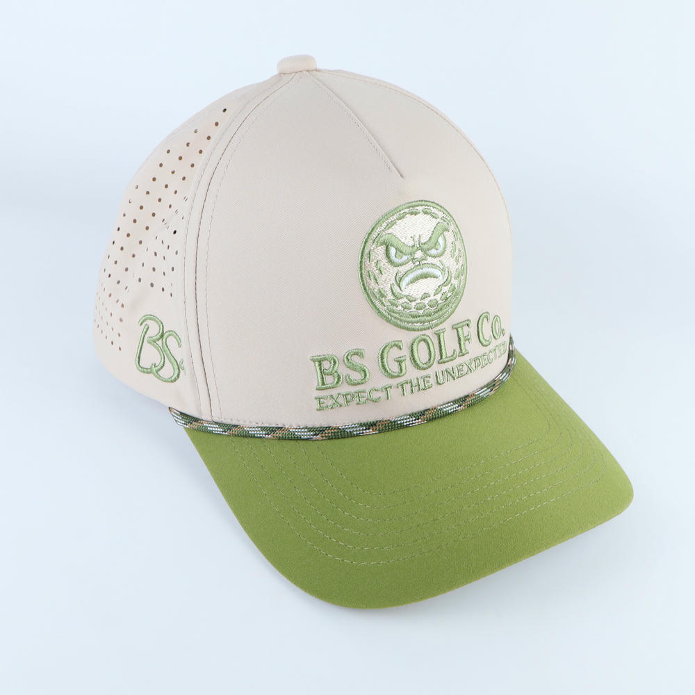 Custom laser perforated golf cap